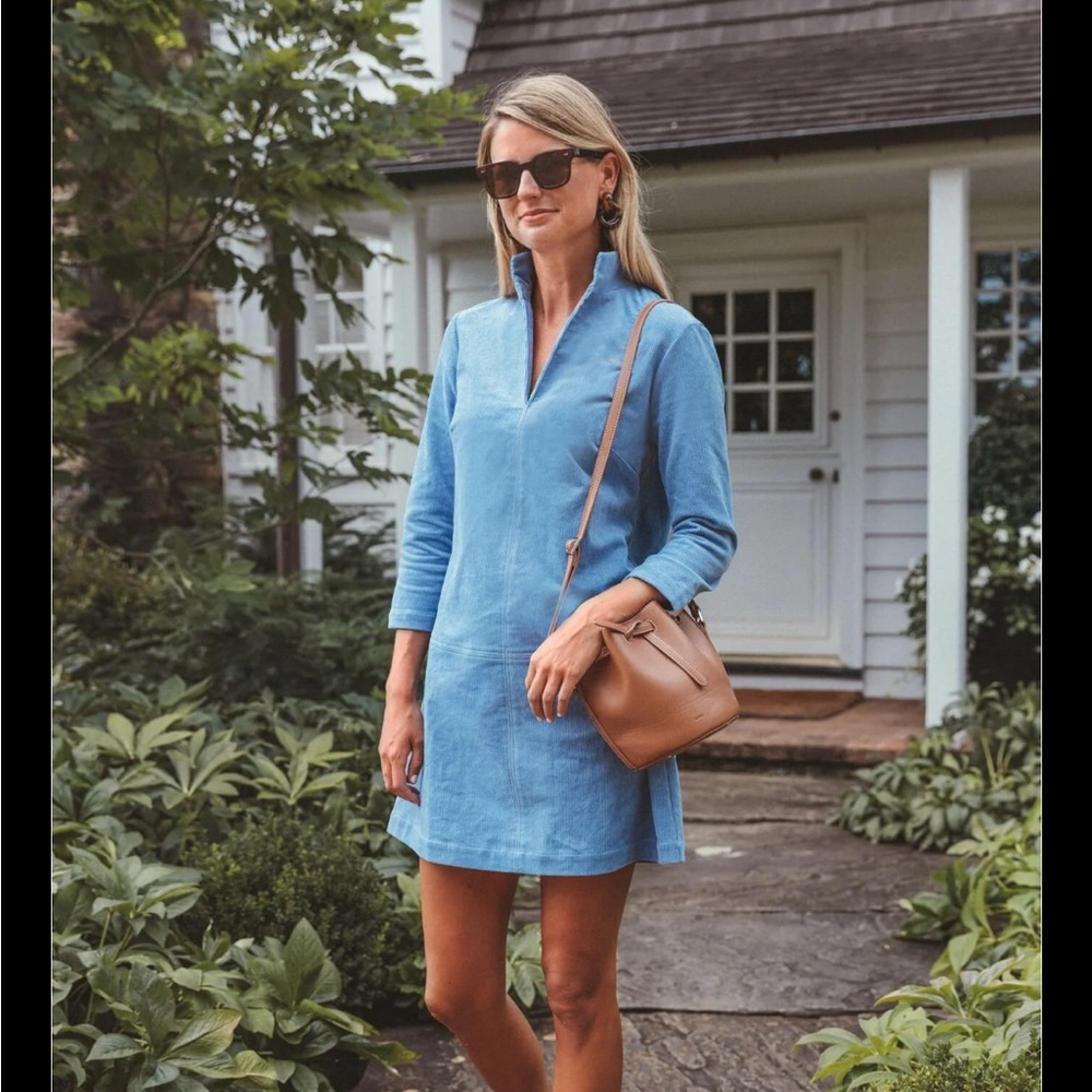 Dutch Blue corduroy Clifton dress- tuckernuck